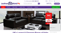 Desktop Screenshot of leathersofaworld.com