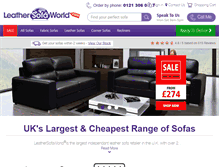 Tablet Screenshot of leathersofaworld.com